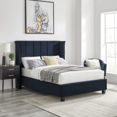 LL Polaris Navy 4ft6 Double Bed Frame